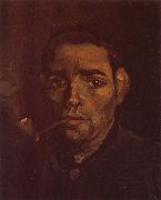 Vincent Van Gogh Head of a Young Peasant with Pipe (nn04) oil